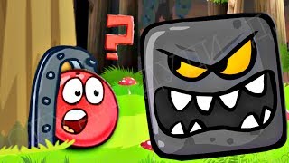 КРАСНЫЙ ШАРИК 4 - ПРОТИВ ОГРОМНЫХ КВАДРАТОВ ! ПОДЗЕМНЫЕ ХОДЫ мультик   шар RED BALL 4