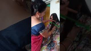 Very long hair front layer with back v shape haircut