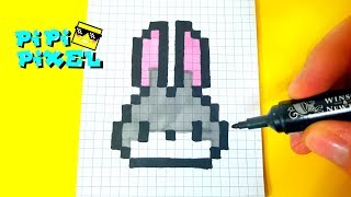 RABBIT KAWAII PIXEL ART HOW TO DRAW ! МИЛЕНЬКИЙ ЗАЙЧИК РИСУЕМ ПО КЛЕТОЧКАМ !Handmade Pixel Art