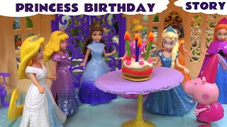 Play Doh Birthday Surprise Peppa Pig Frozen Elsa Anna Cinderella Story Disney Princesses Thomas
