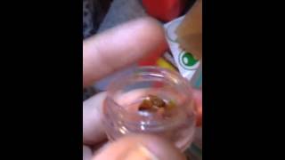 Qwiso shatter wax amber golden final product