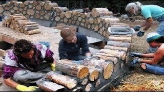 Дом  из дров  . House of firewood.