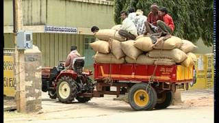 VST Mitsubishi Shakti MT 180D Tractor Operated With 3 Ton Capactiy Trailer