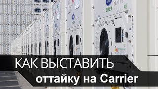 Как выставить оттайку на рефконтейнере Carrier