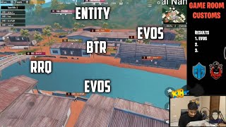 BTR VS RRQ VS EVOS VS ENTITY | Gameroom Custom (Match 2)