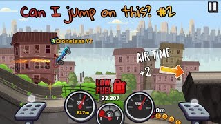 Hill Climb Racing 2 can I jump on the roof??? In the heat club?