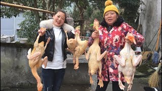 The Spring Festival in rural areas of Zhejiang Province is very delicious. It's like killing chicken