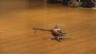 Align T-rex 250 first newbie indoor hover - no crash yet!