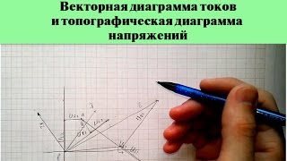 Векторная диаграмма токов и топографическая диаграмма напряжений
