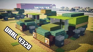 Minecraft Russian Army Truck Ural 4320 BM-21 Tutorial