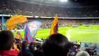 BARCELONA, BARÇA SUPOORTERS IN CAMP NOU