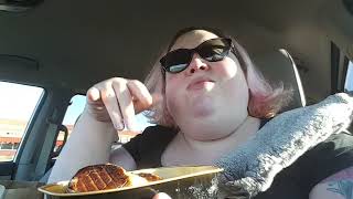 Ssbbw trying schlotzsky's deli for the first time car mukbang