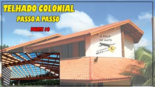 telhado colonial passo a passo 10 do 13 emendando  Ripamento