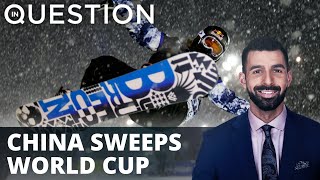 WATCH: China sweeps World Cup ski podium despite wild crash