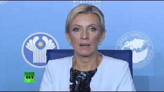 Zakharova holds weekly briefing in St. Petersburg