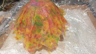 Epoxy resin  sculpture  whit paper towel. Ваза из салфеток  эпоксидной смолой.#0291