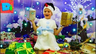 Новогодний спектакль в Детском садике Дима смешной снеговик Детские песни, игры и танцы