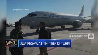 Dua Pesawat TNI Tiba di Turki, Ini Isi Bantuannya