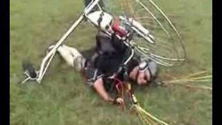 Paramotor trike start crash