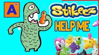 Стикезы Монстр съел коллекцию прилипал! / Monster eats fried STIKEEZ