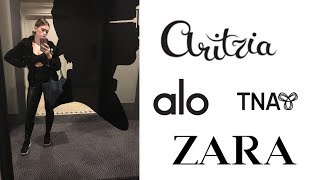HUGE FALL CLOTHING HAUL + TRY ON ft. ARITZIA, ZARA, TNA, REEBOK, ALO YOGA (part 1)