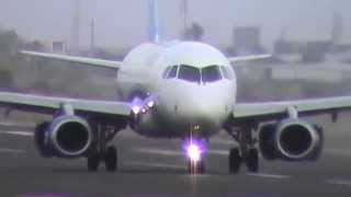 Sukhoi Superjet 100 Interjet Crosswind Landing