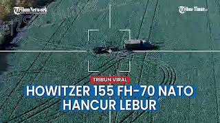 Drone Rusia Bombardir Howitzer 155 Fh-70 Nato Hingga Hancur Lebur