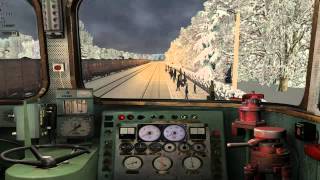 Мультиплеер OpenRails ч.2, Зилупе 30.12.2013, поезд №0947, ТЭП60-0923+3 почтовых вагона