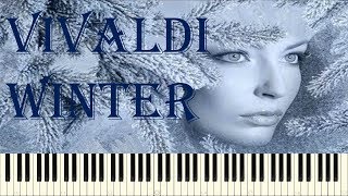 ♪ Antonio Vivaldi: Concerto No. 4 in F minor (Winter) - Piano Tutorial