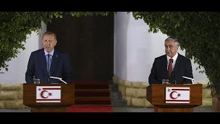 Cumhurbaşkanımız Erdoğan, KKTC Cumhurbaşkanı Akıncı ile ortak basın toplantısı düzenledi