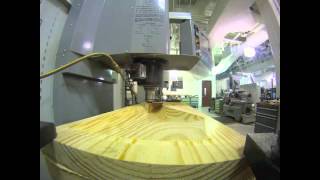 CNC milling of wind turbine blade mold - time-lapse