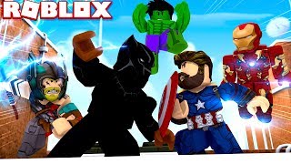 BLACK PANTHER vs AVENGERS IN ROBLOX! (Roblox Superhero Simulator)