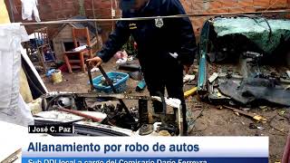 José C. Paz: Allanamiento por robo de autos