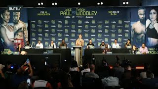 LIVE: Jake Paul, Tyron Woodley hold final press conference ahead of boxing bout