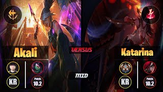 Bdd AKALI (Mid) [Conqueror] VS KATARINA - Challenger KR Patch 10.2