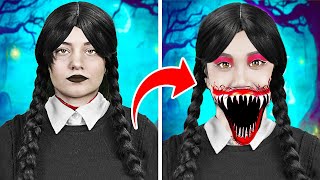 KOSTUM DIY DAN IDE MAKEUP UNTUK PESTA HALLOWEEN || Kiat Transformasi Makeup SFX oleh 123 GO Like!