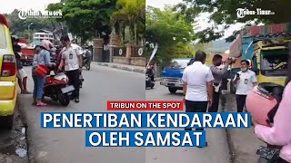 Penertiban Kendaraan oleh Samsat di Depan Pasar Seni Makale Tana Toraja