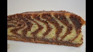 Пирог "Зебра" на кефире и растительном масле!!! Очень вкусно!!!