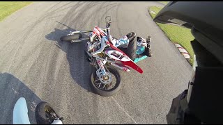 Supermoto Shenanigans: High-side Crash and Track Day Fun