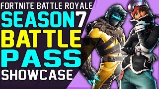 Fortnite SEASON 7 ALL BATTLE PASS TIERS ALL FORTNITE SEASON 7 BATTLE PASS SKINS, COSMETICS & ITEMS