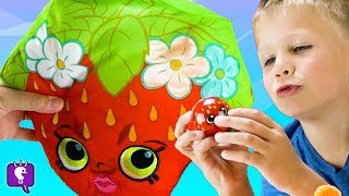 SHOPKINS SURPRISE TOYS + Color Foam and Helmet Painting with HobbyKidsTV