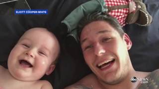 Baby Laughs Uncontrollably at Dad