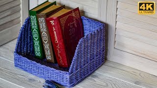Органайзер из газетных трубочек.