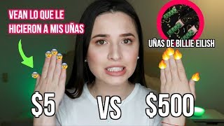 FUI A HACERME LAS UÑAS DE BILLIE EILISH BARATO VS CARO *la diferencia fue una locura*