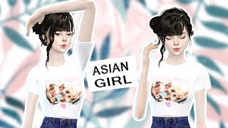 ✿The Sims 4: Create a Sim | Asian Girl | Jacy Castle | Cherryst