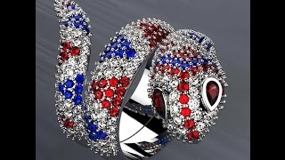 Anillo culebra fabricado con tegnologia Rhinogold.