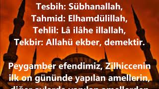 Zilhicce ayının fazileti