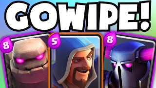 Clash Royale GOWIPE DECK STRATEGY/CHALLENGE | Funny Clash of Clans Attacks In CR (Troll Cards)