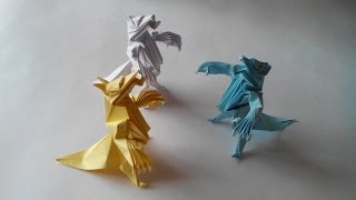 Как сделать из бумаги волка (Origami Werewolf)