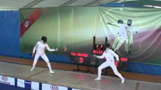 20102509 we zoneIndividual Tunis half finals podium BESBES Sarra TUN 15 vs HOSSAM Eman EGY 5 sd No